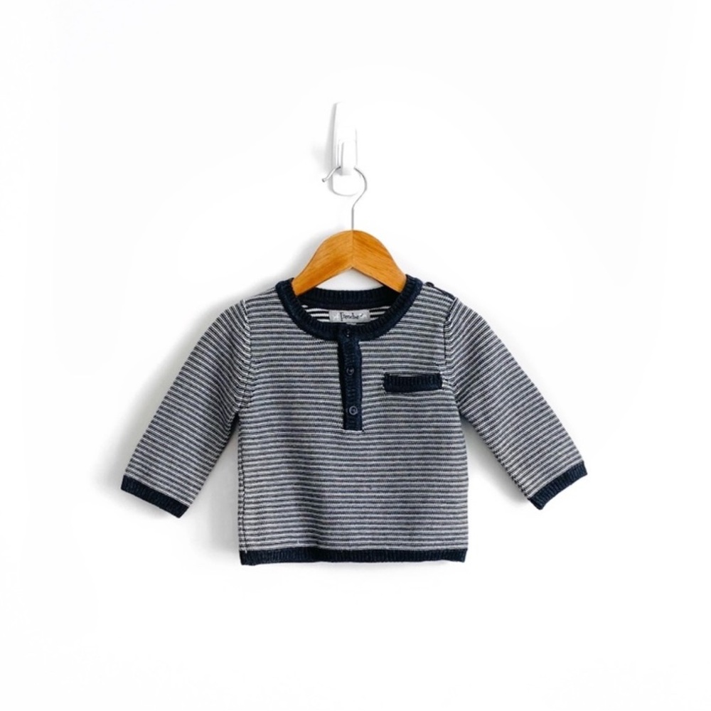 Frenchie Striped Knit Sweater NWT